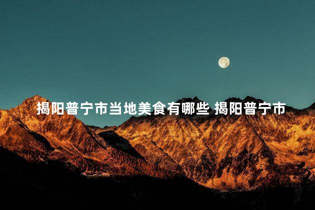 揭阳普宁市当地美食有哪些 揭阳普宁市的特色美食有哪些